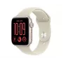 Apple Watch SE 3 Smartwatch, GPS + Cellular, 44 mm, Aluminiumgehäuse in Polarstern, Sportarmband in Sand S/M