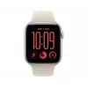 Apple Watch SE 3 Smartwatch, GPS + Cellular, 44 mm, Aluminiumgehäuse in Polarstern, Sportarmband in Sand S/M