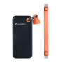 Verbatim Pocket 32285 tragbare SSD, 512 GB, USB 3.2 Typ-C, schwarz/orange