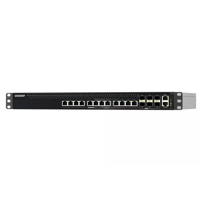 QNAP QSW-M5218P-6F12T Managed L3 PoE Netzwerk-Switch, 12 x 10G Ethernet RJ-45, Rack 1U