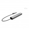 i-tec CAHUBMETAL6LANPD USB-C/USB-A Metall-Hub, 6 Ports, Gigabit-LAN, Power Delivery 85 W, silber
