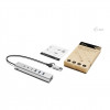 i-tec CAHUBMETAL6LANPD USB-C/USB-A Metall-Hub, 6 Ports, Gigabit-LAN, Power Delivery 85 W, silber