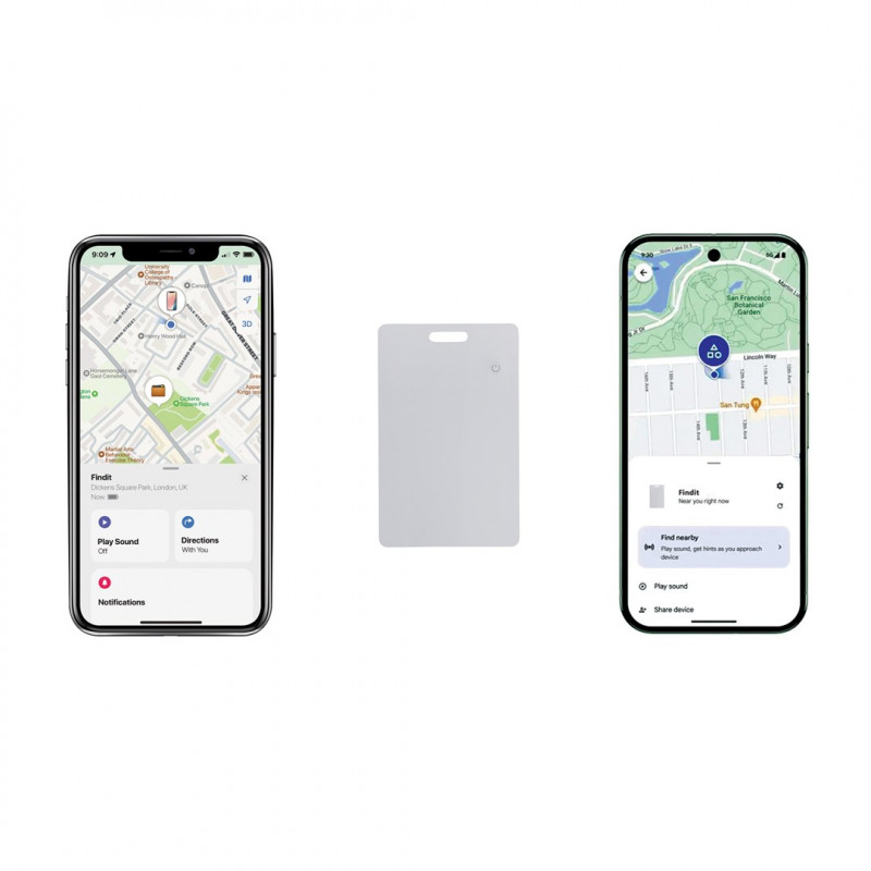 XD Design Connects FindIt Dual RCS Geldbörsen-Tracker-Karte, Apple Find My & Android Find Hub, P301.6403