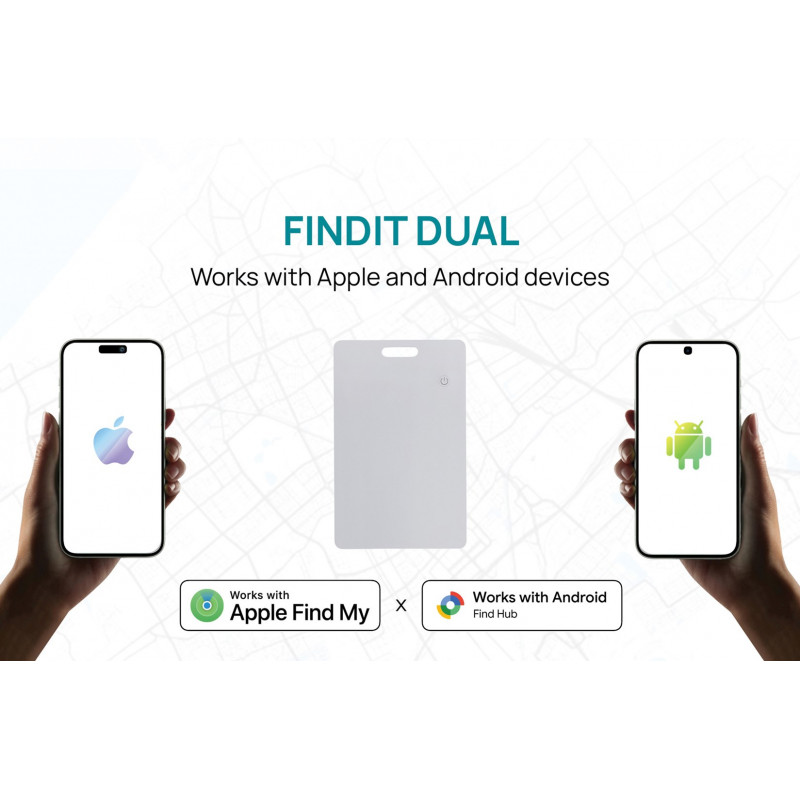 XD Design Connects FindIt Dual RCS Geldbörsen-Tracker-Karte, Apple Find My & Android Find Hub, P301.6403