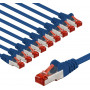 Goobay 66630 CAT 6 Patchkabel, S/FTP (PiMF), 3 m, blau (10 Stk.)