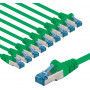 Goobay CAT 6A S/FTP-Patchkabel (PiMF), 5 m, grün (10 Stk.)