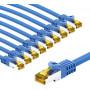 Goobay RJ45-Patchkabel CAT 6A S/FTP (PiMF), 500 MHz, mit CAT 7 Rohkabel, 3 m, blau (10 Stk.)