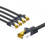 Goobay RJ45-Patchkabel CAT 6A S/FTP (PiMF), 500 MHz, mit CAT 7 Rohkabel, 1 m, schwarz