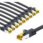 Goobay 69415 RJ45-Patchkabel CAT 6A S/FTP (PiMF), 500 MHz, mit CAT 7 Rohkabel, 3 m, schwarz (10 Stück)