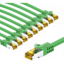 Goobay 69759 RJ45-Patchkabel CAT 6A S/FTP (PiMF), 500 MHz mit CAT 7 Rohkabel, 5 m, grün (10 Stück)