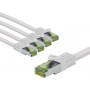 Goobay 69779 CAT-8.1-Patchkabel, GHMT-zertifiziert, S/FTP (PiMF), 3 m, weiß (5 Stk.)