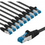 Goobay 67541 CAT 6A Patchkabel, S/FTP (PiMF), 1 m, schwarz (10 Stück)