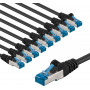 Goobay 67544 CAT 6A Patchkabel, S/FTP (PiMF), 5 m, schwarz (10 Stück)