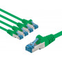 Goobay CAT 6A Patchkabel, S/FTP (PiMF), 2 m, grün, 5er-Set