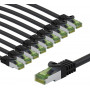 Goobay 69799 CAT 8.1 Patchkabel, S/FTP (PiMF), GHMT-zertifiziert, 5 m, schwarz (10 Stück)