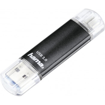 Hama Laeta Twin USB-Stick, 16 GB, USB 3.2 Gen 1 (3.1 Gen 1), schwarz