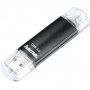 Hama Laeta Twin USB-Stick, 16 GB, USB 3.2 Gen 1 (3.1 Gen 1), schwarz