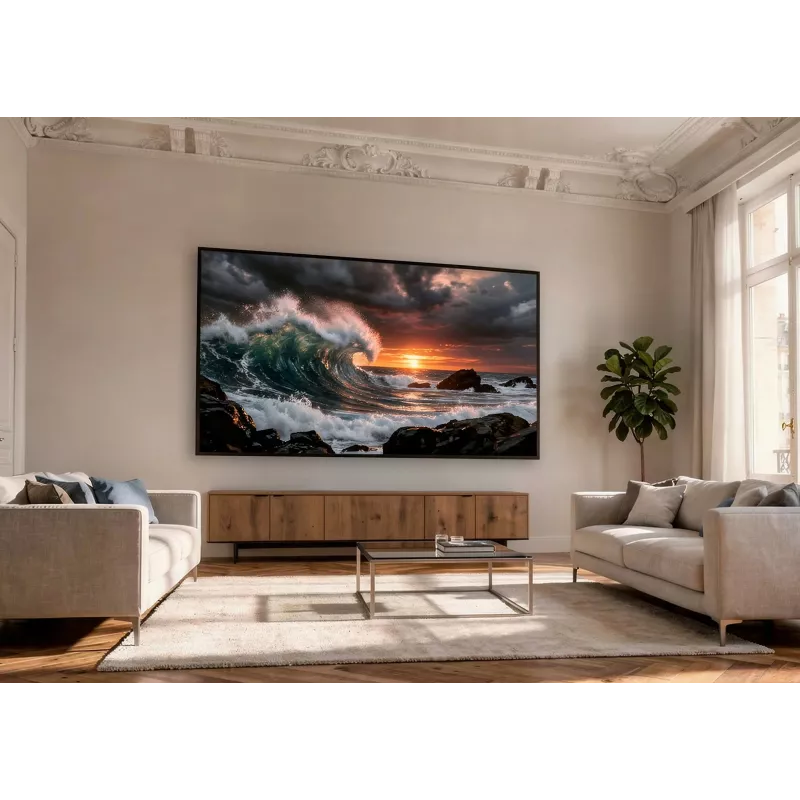 celexon HomeCinema Frame 120 Dynamic Slate Hochkontrast-Rahmenleinwand, 120″ (304,8 cm)