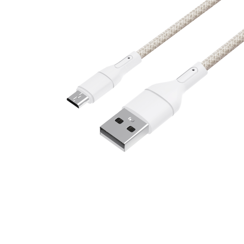 WINX LINK Simple USB-auf-Micro-USB-Kabel, Nylongeflecht, 1 m, weiß