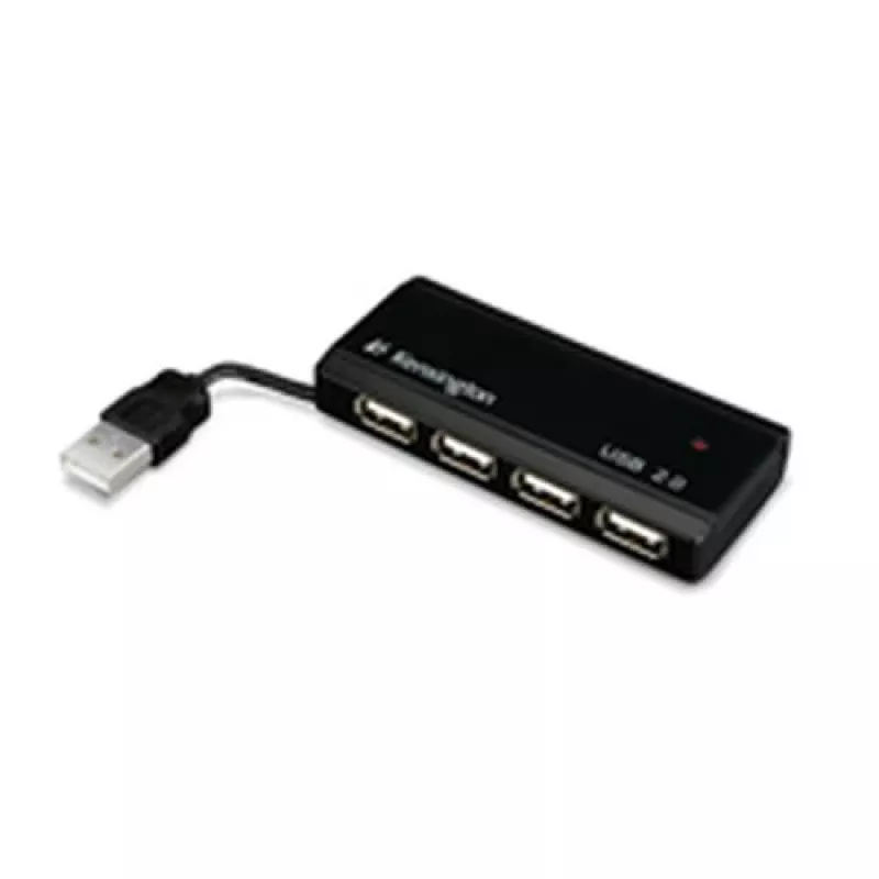 Kensington PocketHUB Mini USB-2.0-Hub, 4 Anschlüsse (33399EU)
