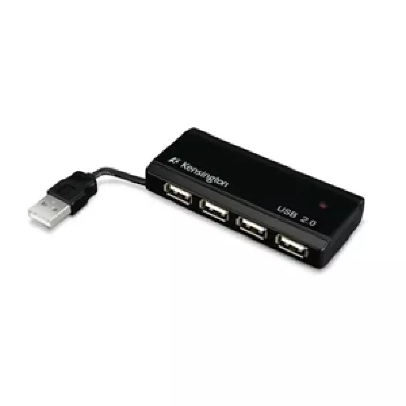 Kensington PocketHUB Mini USB-2.0-Hub, 4 Anschlüsse (33399EU)
