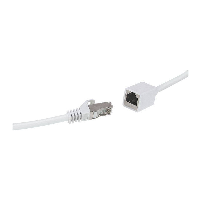 LogiLink CQX061S Cat.6A Premium Patchkabelverlängerung, 3 m, weiß
