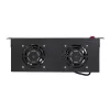 LogiLink FAU102B 19″-Lüftereinheit, 2 Lüfter, mit Schalter, 1HE, schwarz