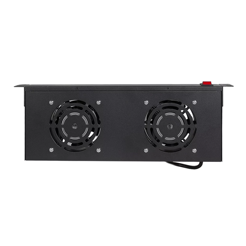 LogiLink FAU102B 19″-Lüftereinheit, 2 Lüfter, mit Schalter, 1HE, schwarz