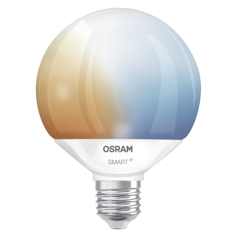 Osram Smart+ Matter Globe 95 100 827 865 TW Smart-Lampe, E27, 14 W, einstellbares Weiß, WLAN