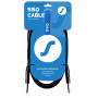 SSQ JMPJMP6 SS-1450 Mono-Klinkenkabel, Klinke mono auf Klinke mono, 6 m, Schwarz