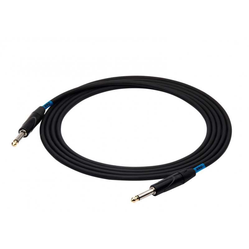 SSQ JMPJMP6 SS-1450 Mono-Klinkenkabel, Klinke mono auf Klinke mono, 6 m, Schwarz