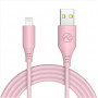 Tellur Silikon USB-auf-Lightning-Kabel, 3 A, 1 m, Rosa
