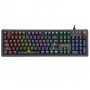 Marvo KG917 mechanische Gaming-Tastatur, US-Layout, RGB, Jixian-Blue-Schalter, USB, schwarz