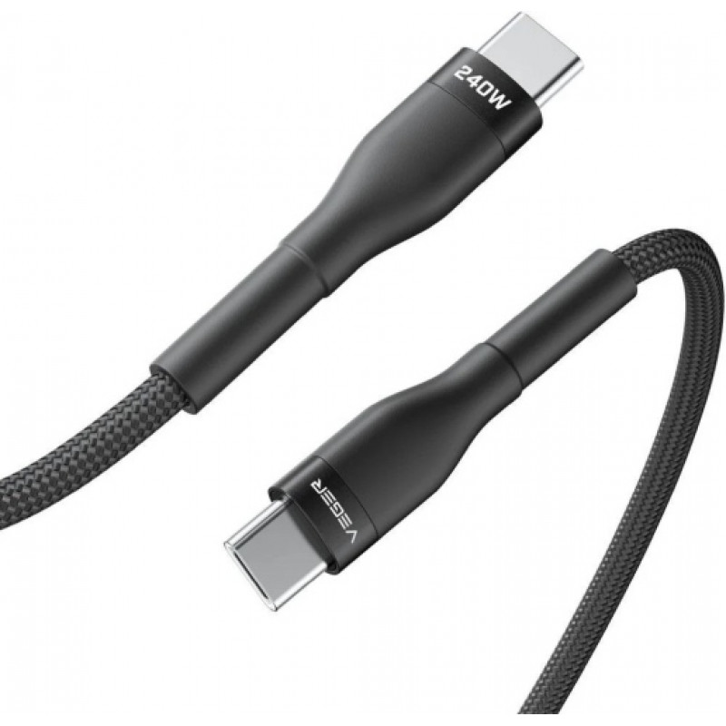 Veger CC03 USB-C-auf-USB-C-Kabel, PD 48 V 5 A 240 W, 1,5 m, schwarz