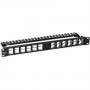 TRENDnet TC-KP24SA 24-Port-Patchpanel für Keystones, gewinkelt, 1U