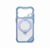 Skinarma Saturn Skin000483 Hülle mit MagSafe und RotatingKick Stand für iPhone 18 Pro / 17 Pro, blau