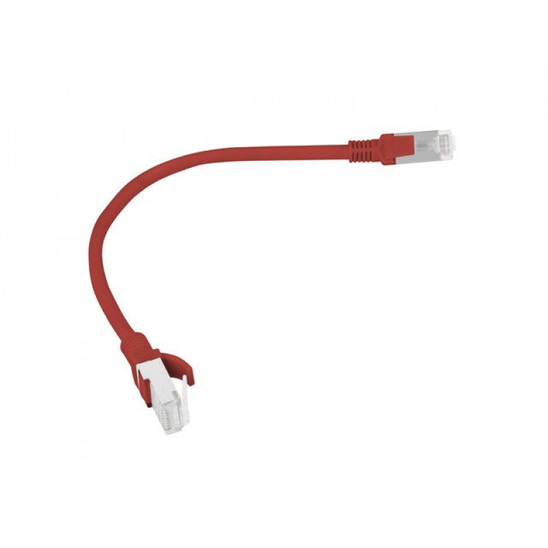 Lanberg PCU6-10CC-0025-R Patchkabel RJ45 Cat.6 U/UTP, 0,25 m, rot