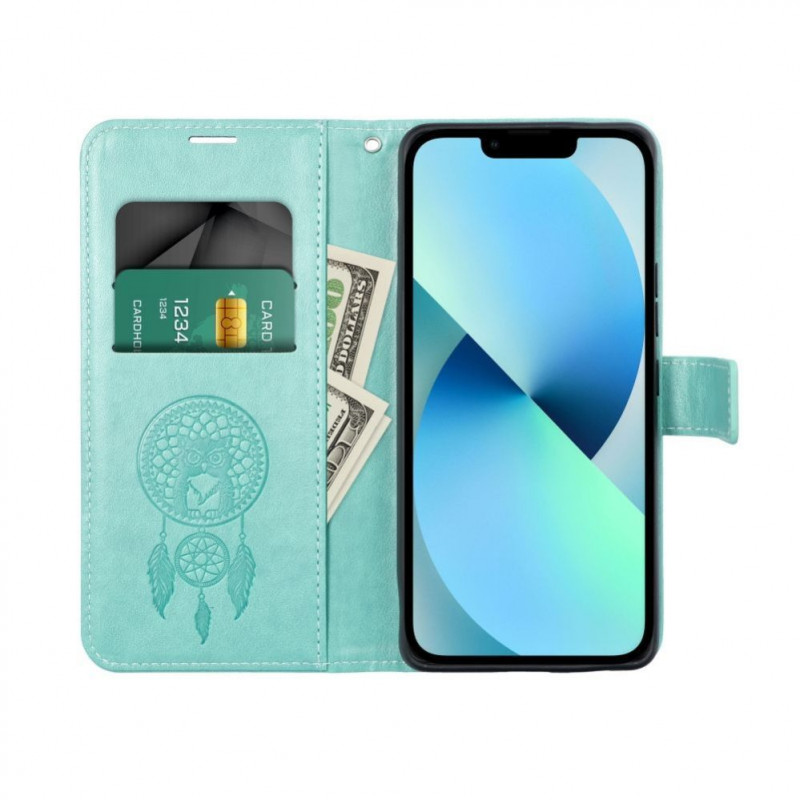 OEM Flip Case Mezzo Book für Samsung S20 FE / S20 FE 5G, Traumfänger-Muster, grün