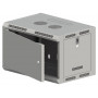 Alantec SW-6U-600-500-N-DMJ-OP-RP-B-S 19-Zoll-Wandschrank 6U 600x500, ungeteilt, einflügelige Metalltür, grau, Flatpack