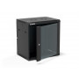 Alantec SW-12U-600-450-01-CA Wandschrank 19 Zoll, 12U, 600x450, Glastür, schwarz