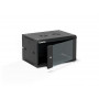 Alantec SW-6U-600-450-01-CF Wand-Serverschrank 19 Zoll 6U, 600x450, schwarz, zur Selbstmontage (Flat Pack)