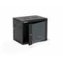 Alantec SW-9U-600-450-01-CF Wand-Serverschrank 19 Zoll 9U, 600x450, schwarz, zur Selbstmontage (Flat Pack)