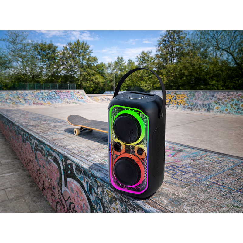 Tracer 47875 Poweraudio CRYSTAL 60 BT TWS tragbarer Lautsprecher, 60 W