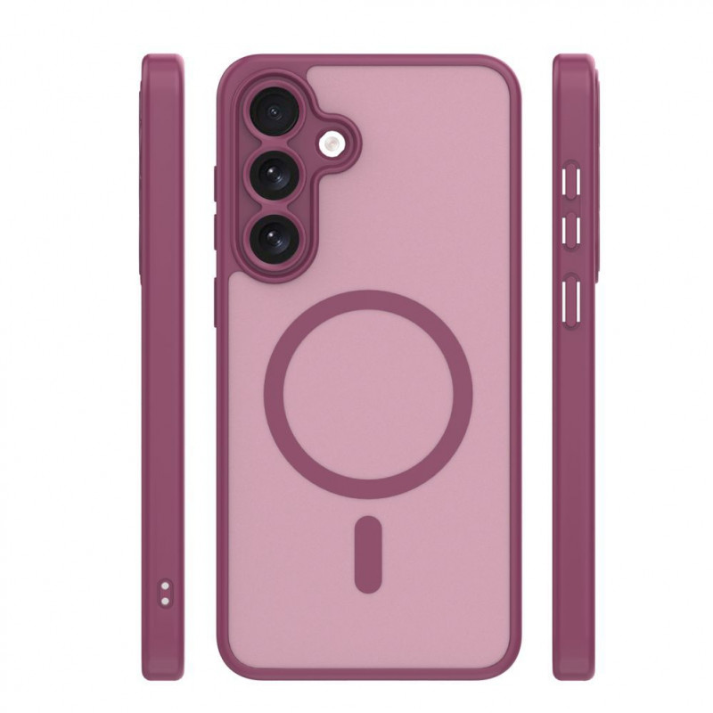 iLike Mag Matt Hülle für Samsung Galaxy A16 4G / A16 5G / A17 4G / A17 5G mit großer Kameraaussparung, bordeauxrot