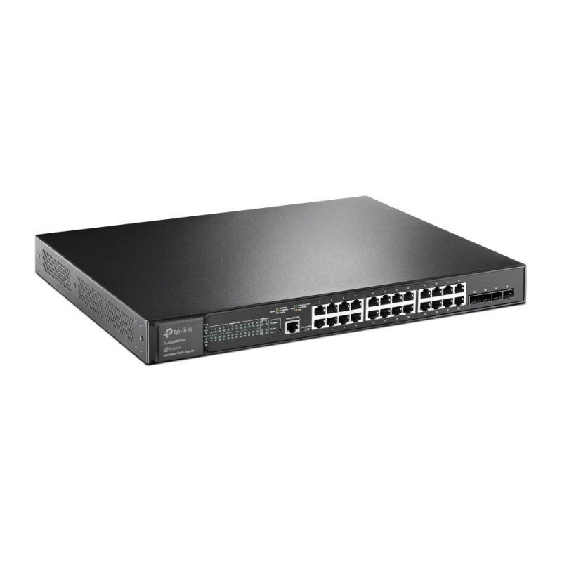 TP-Link JetStream TL-SG3428XMP Managed L2+ Gigabit-Ethernet-PoE-Netzwerk-Switch, 1U, Schwarz
