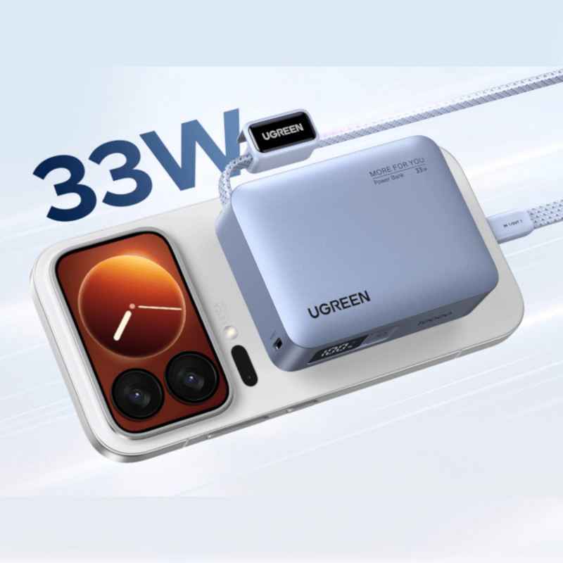 Ugreen PB584 Powerbank 10000 mAh, grau