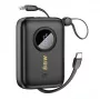 Dudao DDA344 Powerbank 10.000 mAh, PD 22,5 W, mit integriertem Kabel, schwarz