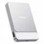 Belkin UltraCharge Pro Slim BPD022HQWH magnetische Powerbank, 10000 mAh, 25 W, silberfarben, mit Display