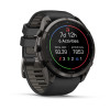 Garmin Fenix 9 Pro 010-04337-16 Smartwatch, 51 mm, Carbon Gray DLC Titan, Armband aus schwarzem/Pebble-Grey-Silikon