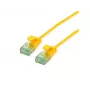 Roline UTP Cat6A Slim-Patchkabel 21.45.3422, 0,5 m, gelb